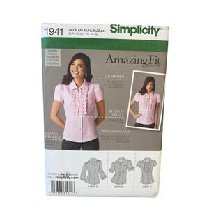 Simplicity 1941 Misses Blouse Pattern Size 16-24 Amazing Fit